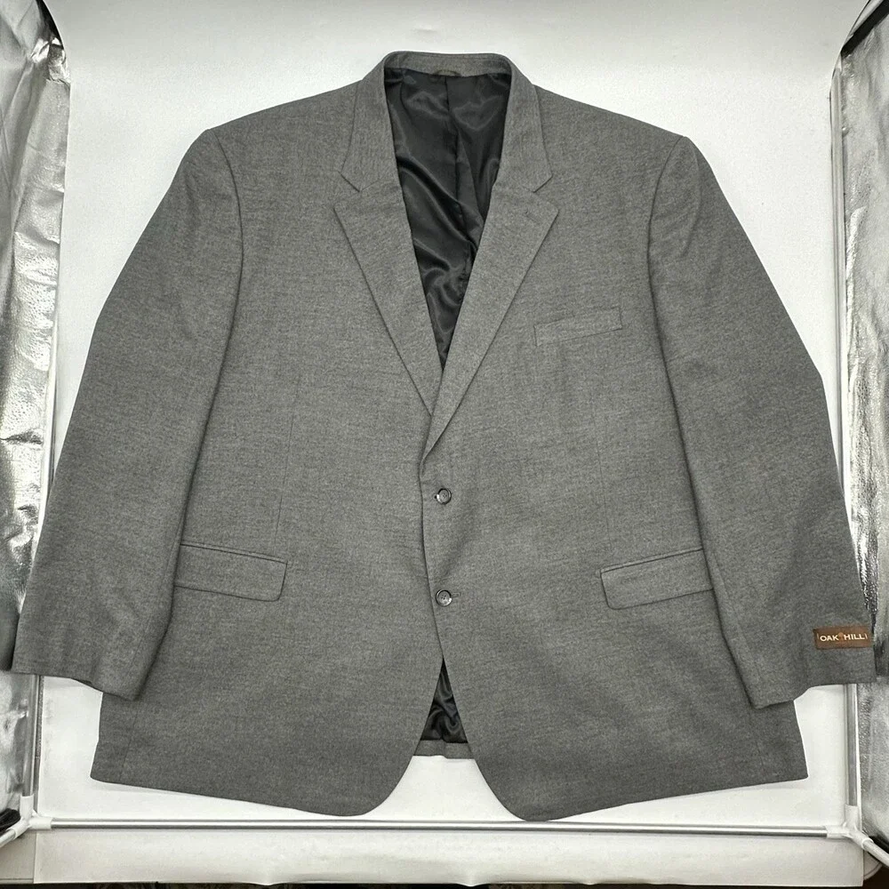 Oak Hill Men's Big & Tall Size 4XLT 58/60 Gray Sport Coat Blazer Jacket NWOT